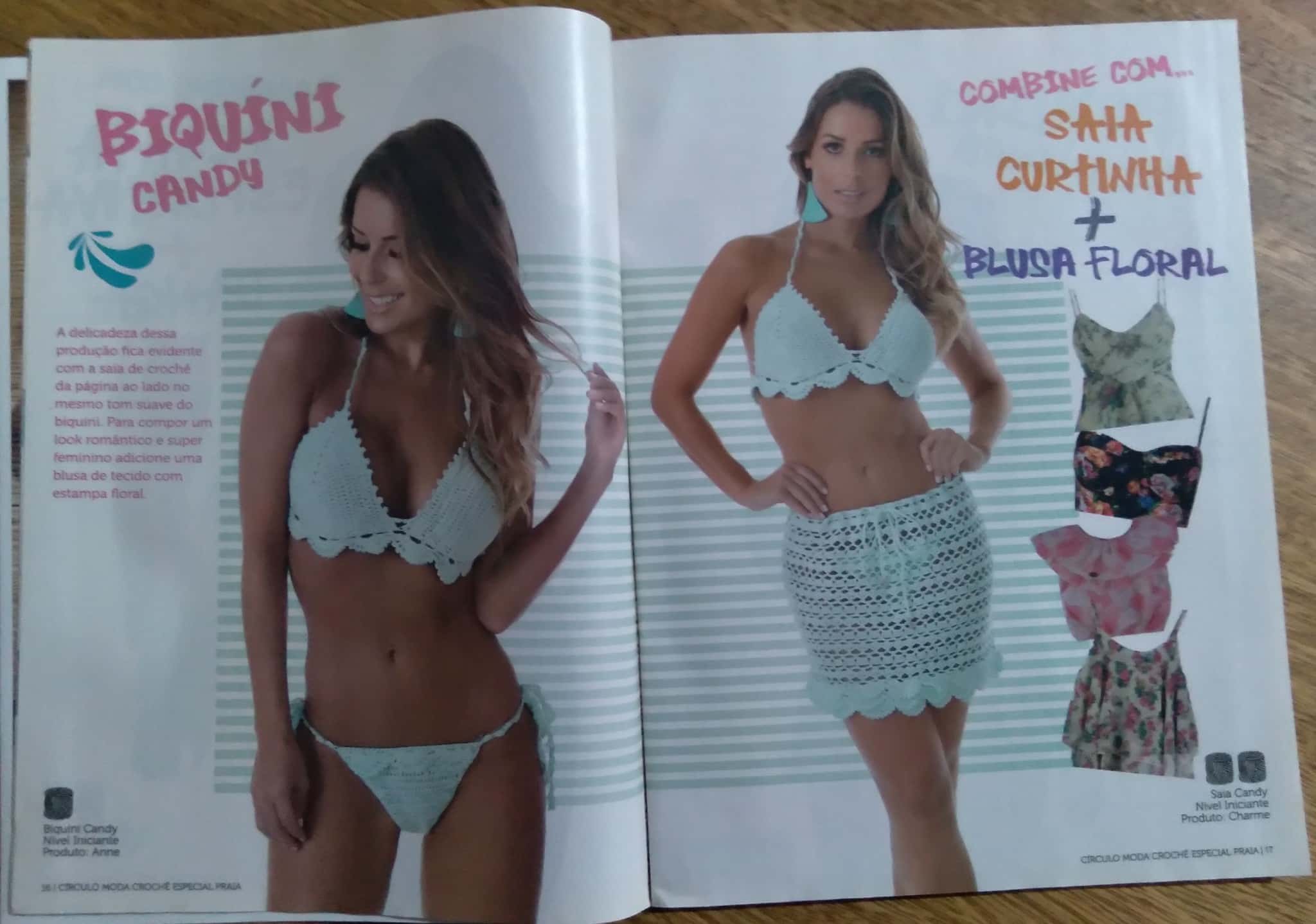 | Casa do Colecionador Revista Circulo Croche especial Praia / biquíni croped prisma.