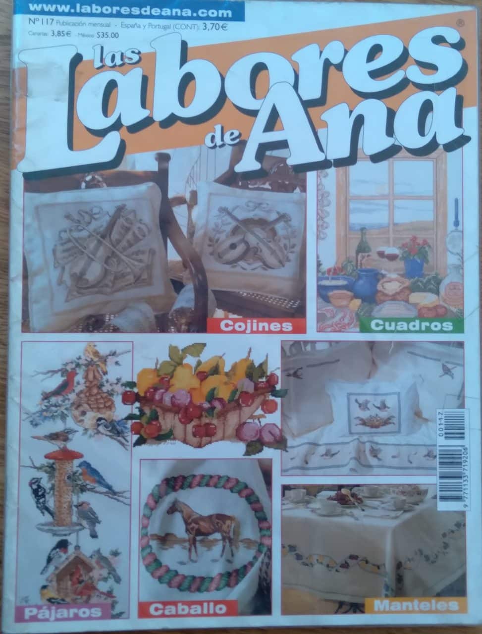 | Casa do Colecionador Revista da Espanha Las Labores de Ana 117 / Trabalhos manuais ponto cruz.