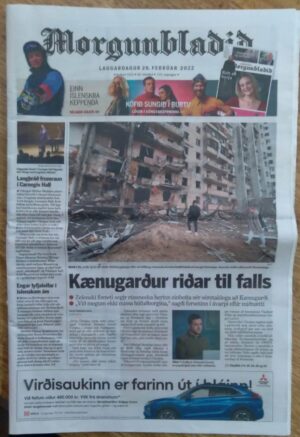 Jornal da Islândia Morgunbladid / fevereiro de 2022.