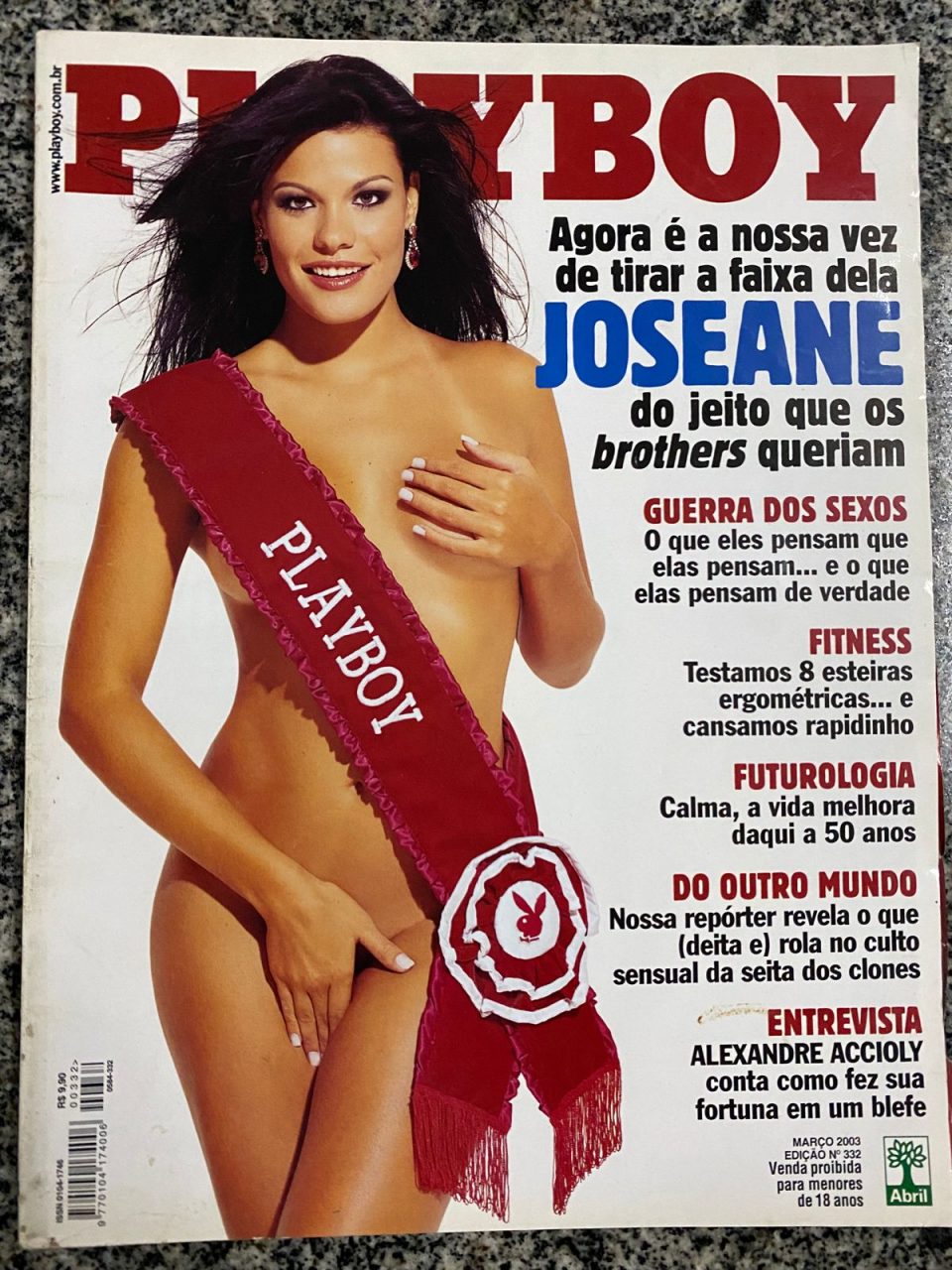 | Casa do Colecionador Playboy Nº 332 - Joseane - Março 2003 ( Revista com Pôster)