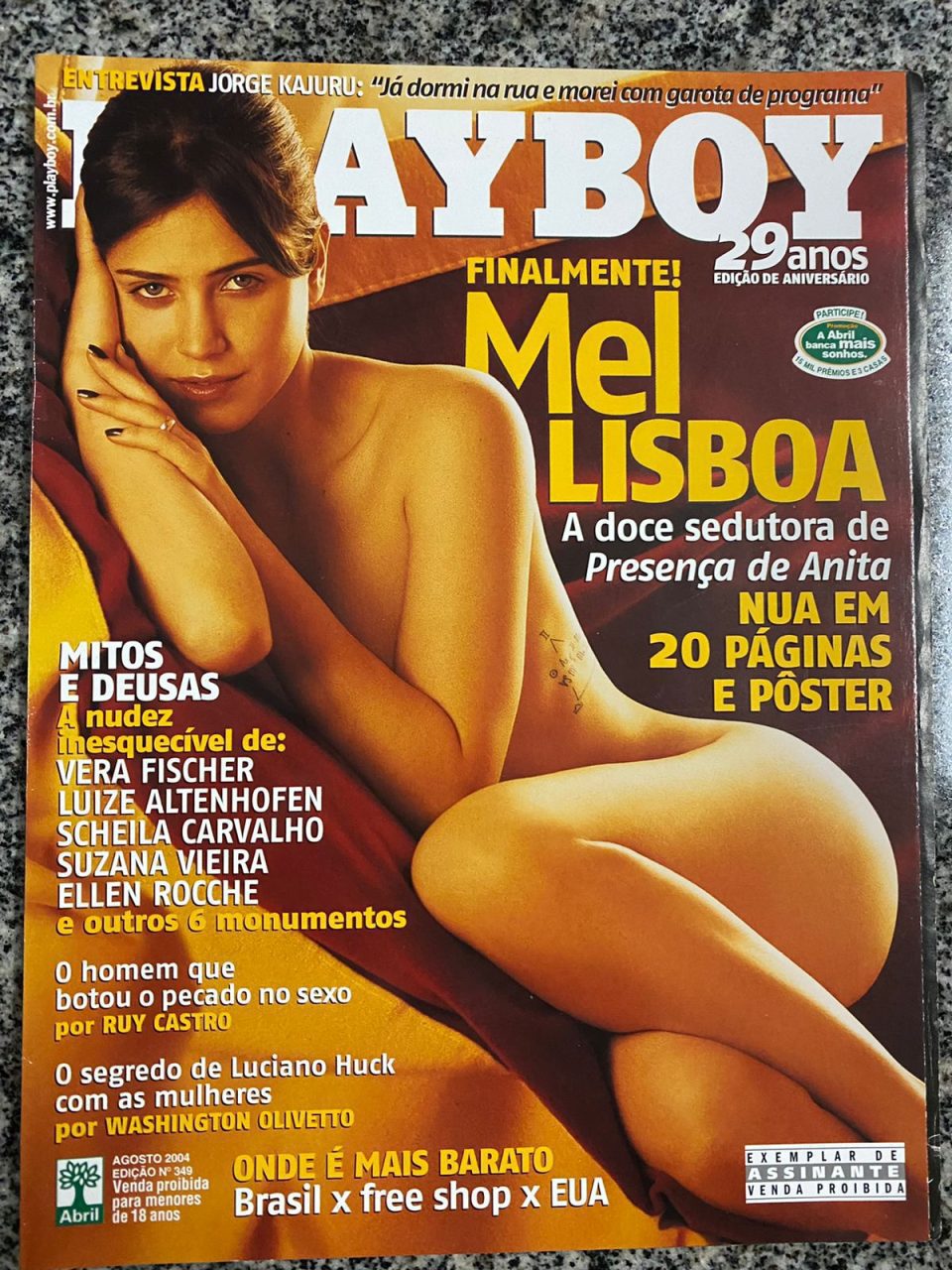 | Casa do Colecionador Playboy Nº 349 - Mel Lisboa - Agosto 2004 ( Revista com Pôster)