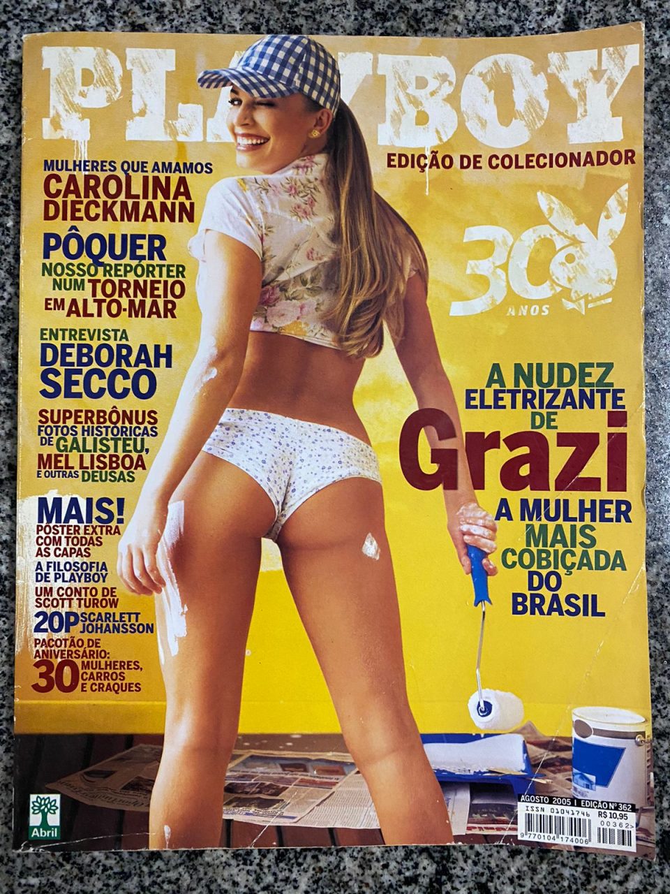 | Casa do Colecionador Playboy Nº 362 - Grazi - Agosto 2005 ( Revista com Pôster)