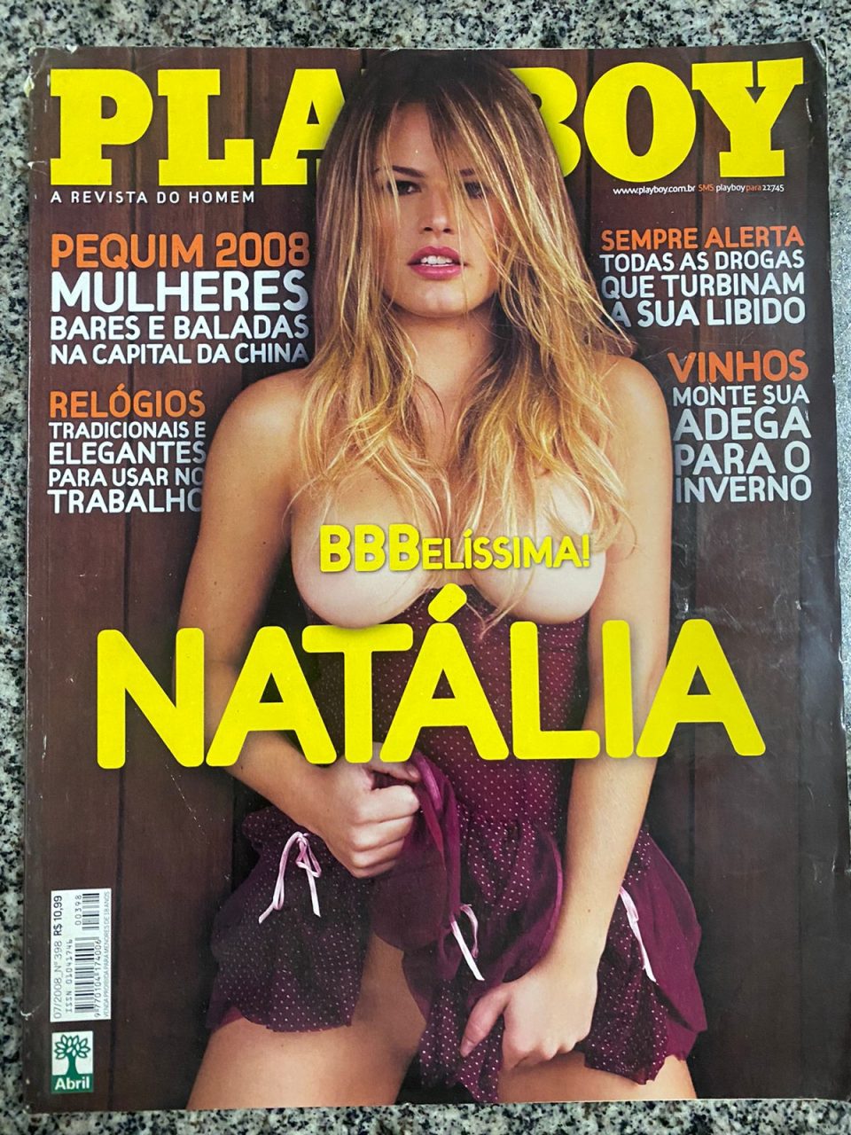 | Casa do Colecionador Playboy Nº 398 - Natália - Julho 2008 ( Revista com Pôster)