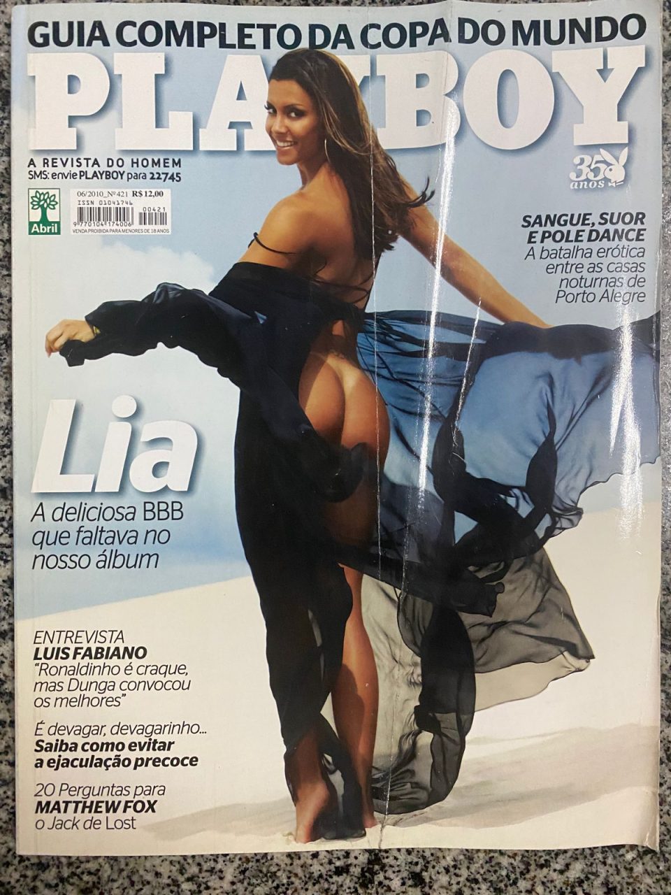 | Casa do Colecionador Playboy Nº 421 - Lia - Junho 2010 ( Revista com Pôster)