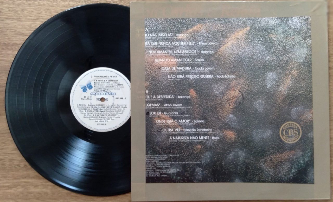 | Casa do Colecionador Vinil lp Copacabana Rui Carlos e Renan / escrito nas estrelas / Amostra.