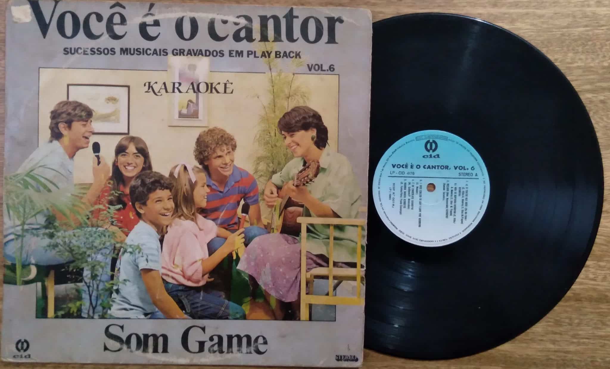| Casa do Colecionador Vinil LP Você é o cantor vol 6 / Play back Karaoke Som game / Gr Cid.