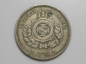 100 Réis - 1871 / A primeira da série / Níquel do Império / Colecionável... Temos outras no site / 03