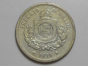 100 Réis - 1871 / A primeira da série / Níquel do Império / Colecionável / Temos outras no site / Peça maravilhosa / 06