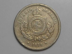 100 Réis - 1871 / A primeira da série / Níquel do Império / Temos outras no site / 11