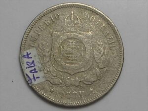 100 Réis - 1871 - Falsa Clássica da época / Peça difícil aparecer facilmente - Oportunidade / Níquel do Império / 12