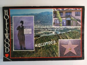 Cartão Postal Estrangeiro - Estados Unidos (Hollywood) The Chaplin Mural (Anos 80)