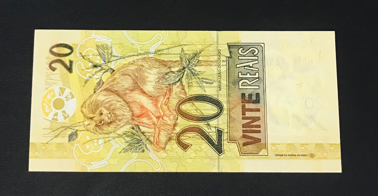 | Casa do Colecionador Cédula de 20 Reais da Primeira Família Flor de Estampa - Nota Colecionável e Escassa