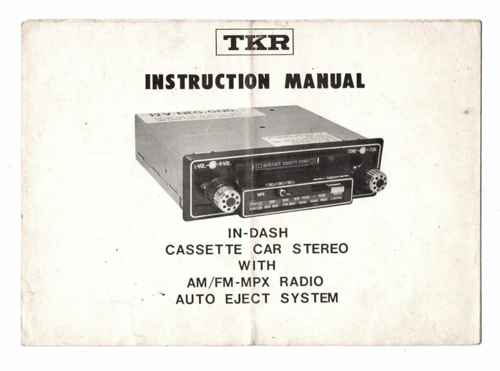 | Casa do Colecionador Manual de Instruções Radio Toca Fitas TKR RV-912 Auto Eject