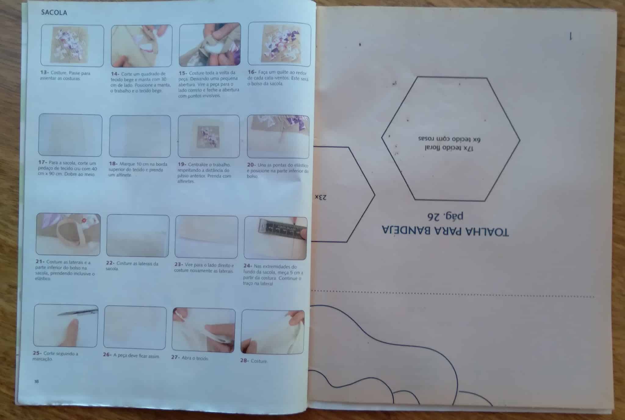 | Casa do Colecionador Revista Boas Ideias Patchwork com molde 7 / Tapete sacola.