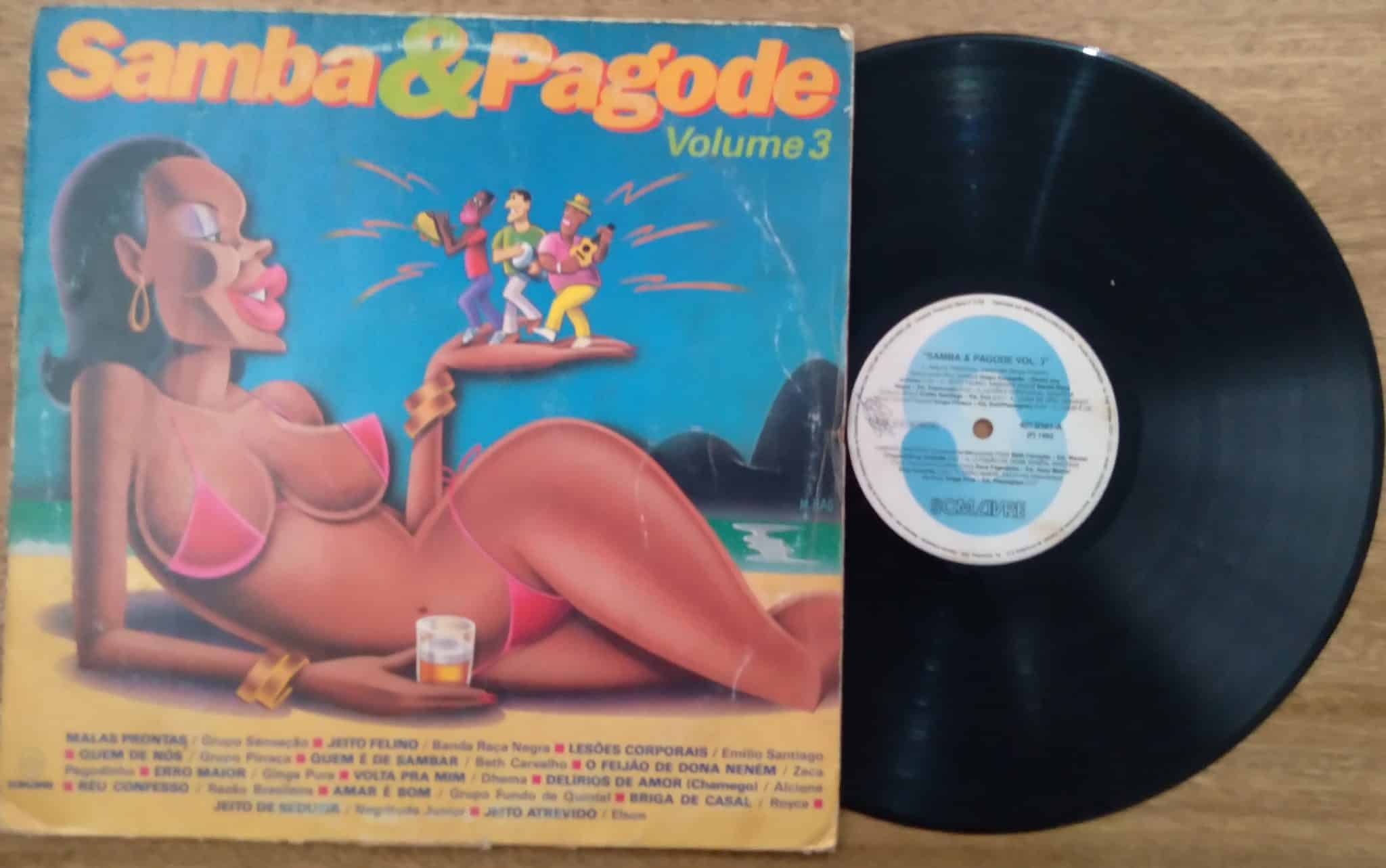 | Casa do Colecionador Vinil lp Som Livre Samba e Pagode 3 / Grupo Sensação Raça Negra Negritude Junior.