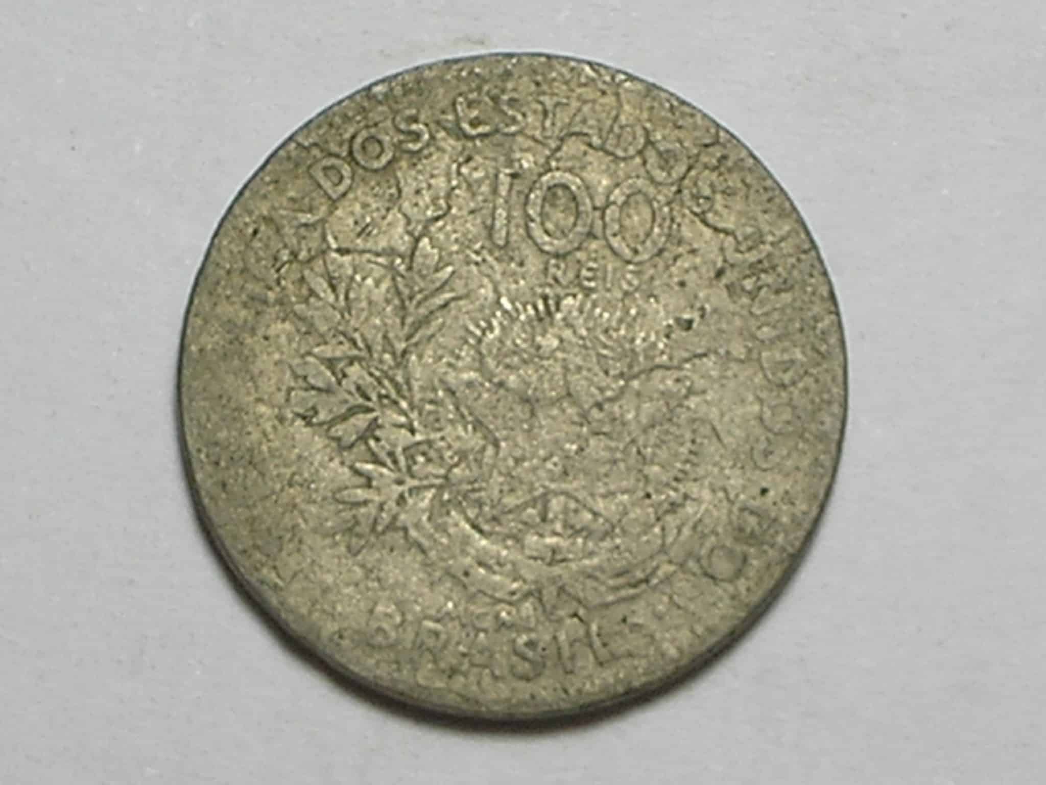 4 moedas falsas da época - 100 Réis - 1901 / 1920 / 1928 / 1930