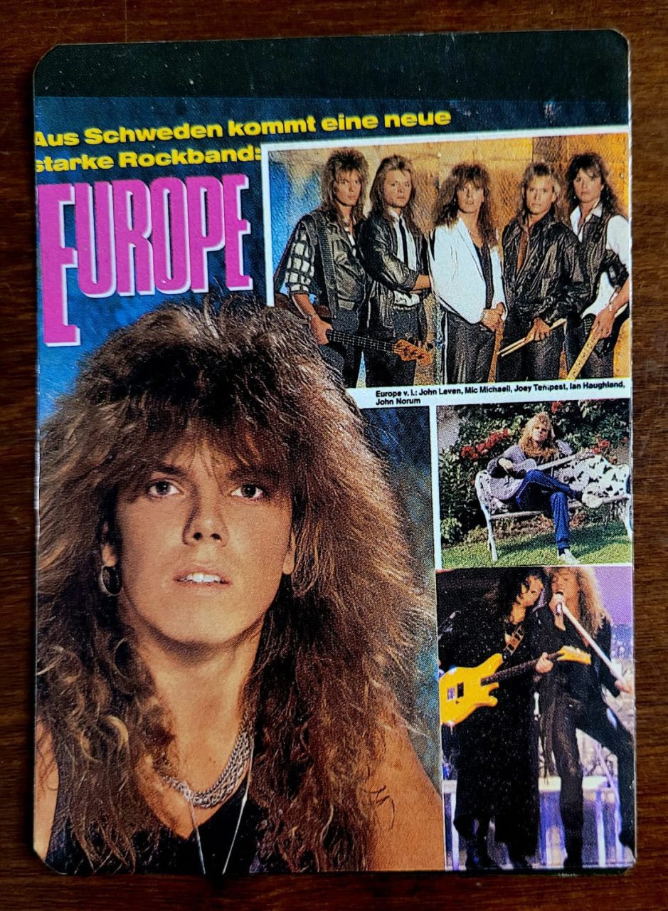 | Casa do Colecionador Calendário de Bolso (Tema Música) Europe - Ano 1987