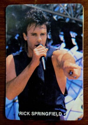 Calendário de Bolso (Tema Música) Rick Springfield - Ano 1987 - Calendário Estrangeiro (Portugal)