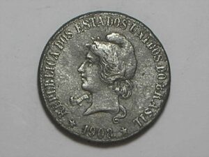 Falsa da Época) 2.000 Réis - 1908 / Chumbo / República