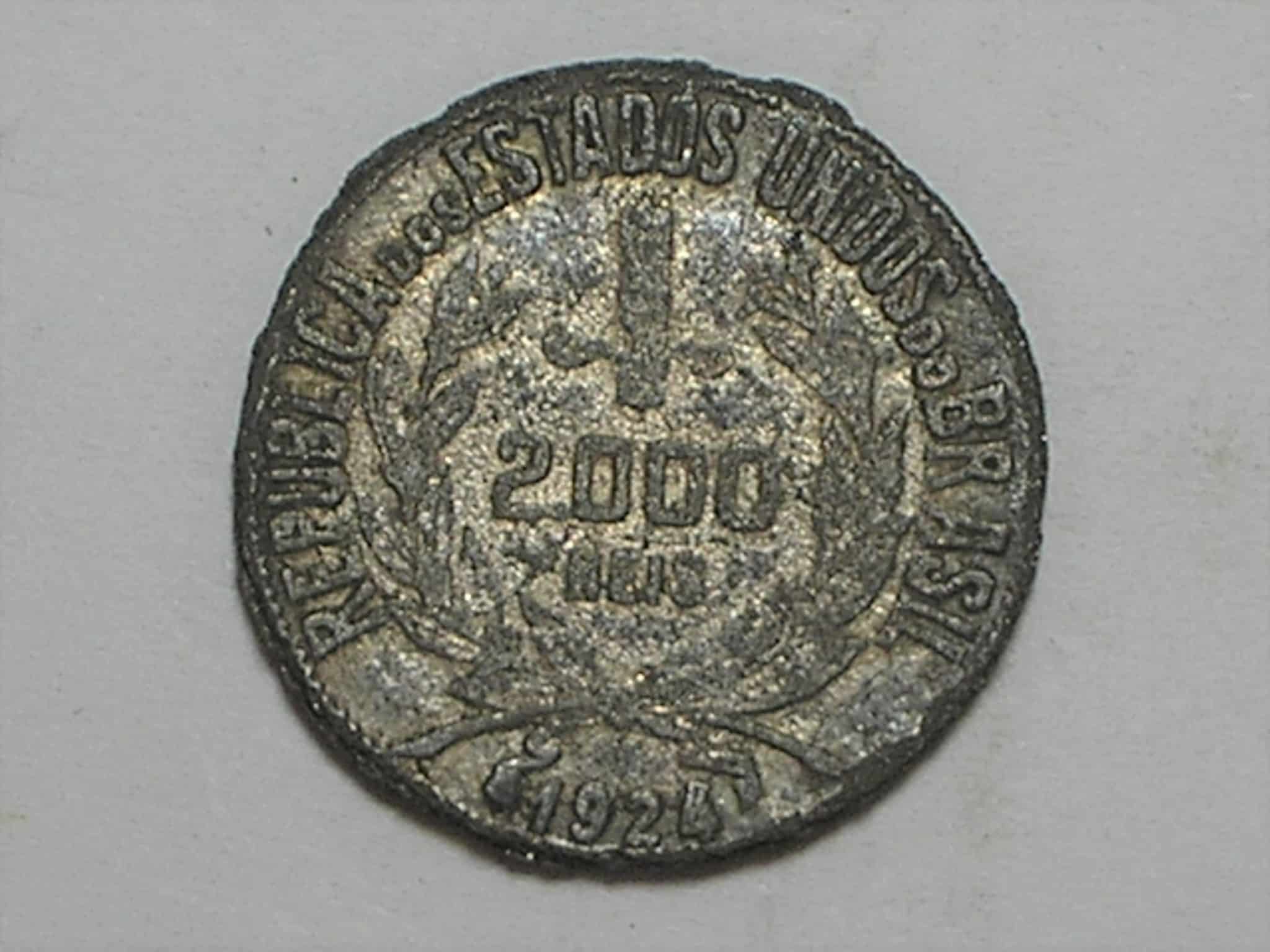 | Casa do Colecionador Falsa da Época) 2.000 Réis - 1924 / Chumbo / República