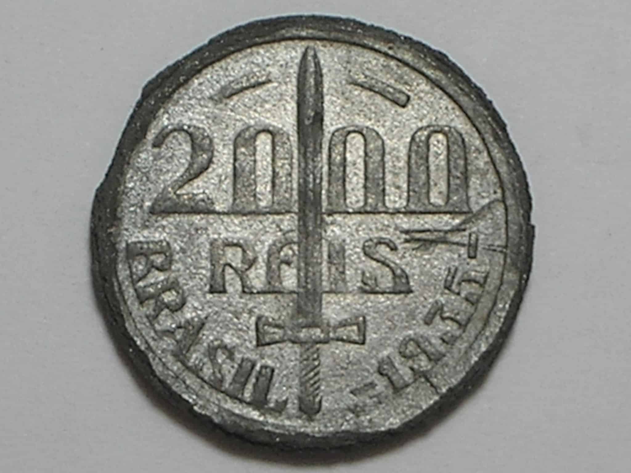 | Casa do Colecionador Falsa da Época) 2.000 Réis - 1935 / Chumbo / Caxias / República