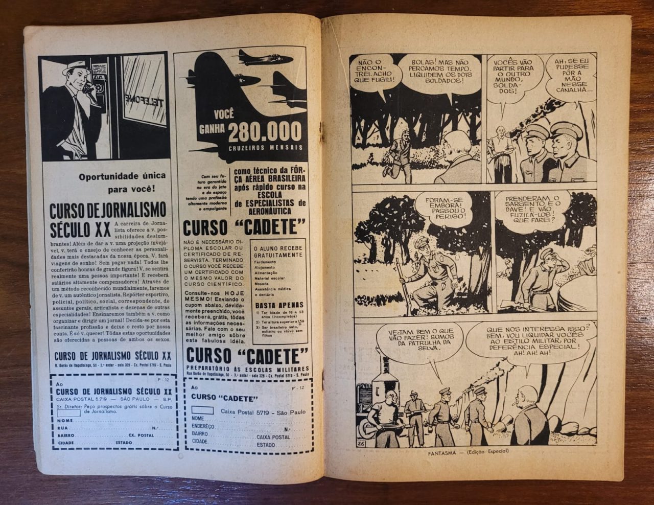| Casa do Colecionador Fantasma Nº 122 - O Recruta Medroso (Rio Gráfica Editora - RGE) Fevereiro 1967 (HQ/Gibi)