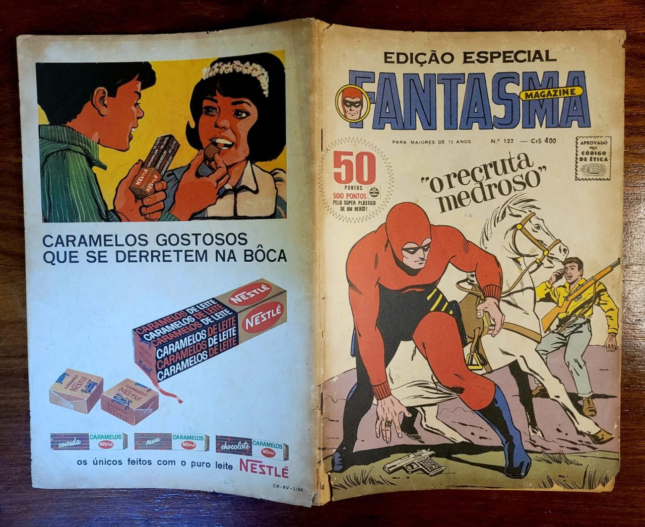 | Casa do Colecionador Fantasma Nº 122 - O Recruta Medroso (Rio Gráfica Editora - RGE) Fevereiro 1967 (HQ/Gibi)