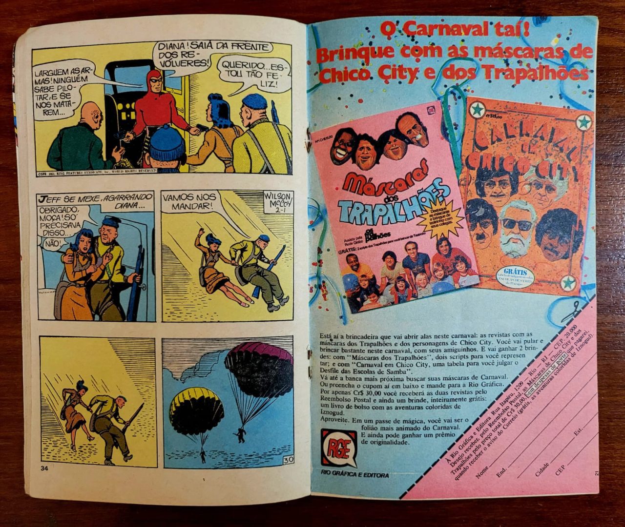 | Casa do Colecionador Fantasma Nº 264 - Fuga Audaciosa (Rio Gráfica Editora - RGE) Janeiro 1978 (HQ/Gibi)
