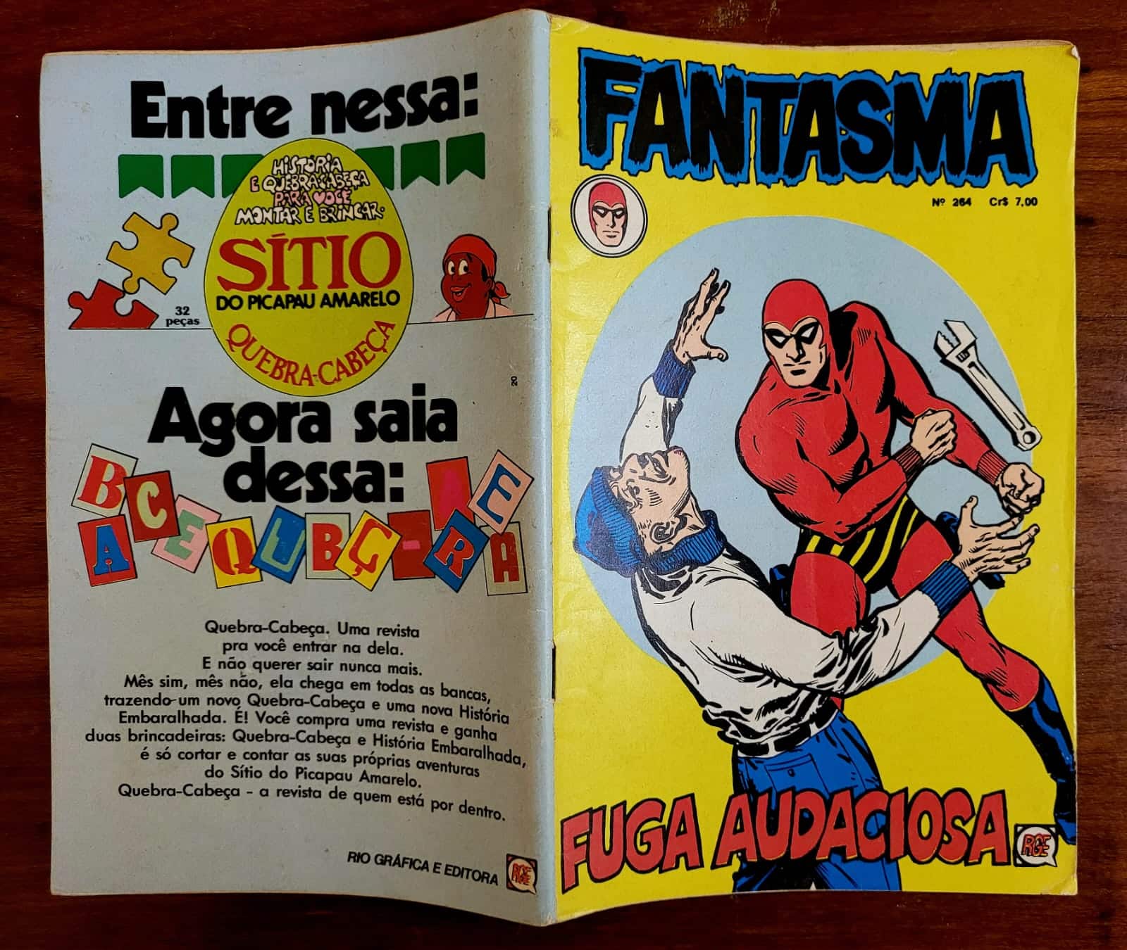 | Casa do Colecionador Fantasma Nº 264 - Fuga Audaciosa (Rio Gráfica Editora - RGE) Janeiro 1978 (HQ/Gibi)