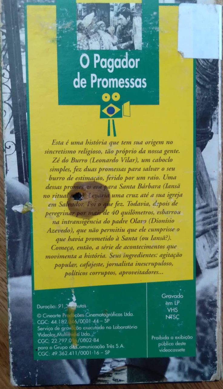 | Casa do Colecionador Fita VHS isto é Cinema Brasileiro 1 / O pagador de promessas.