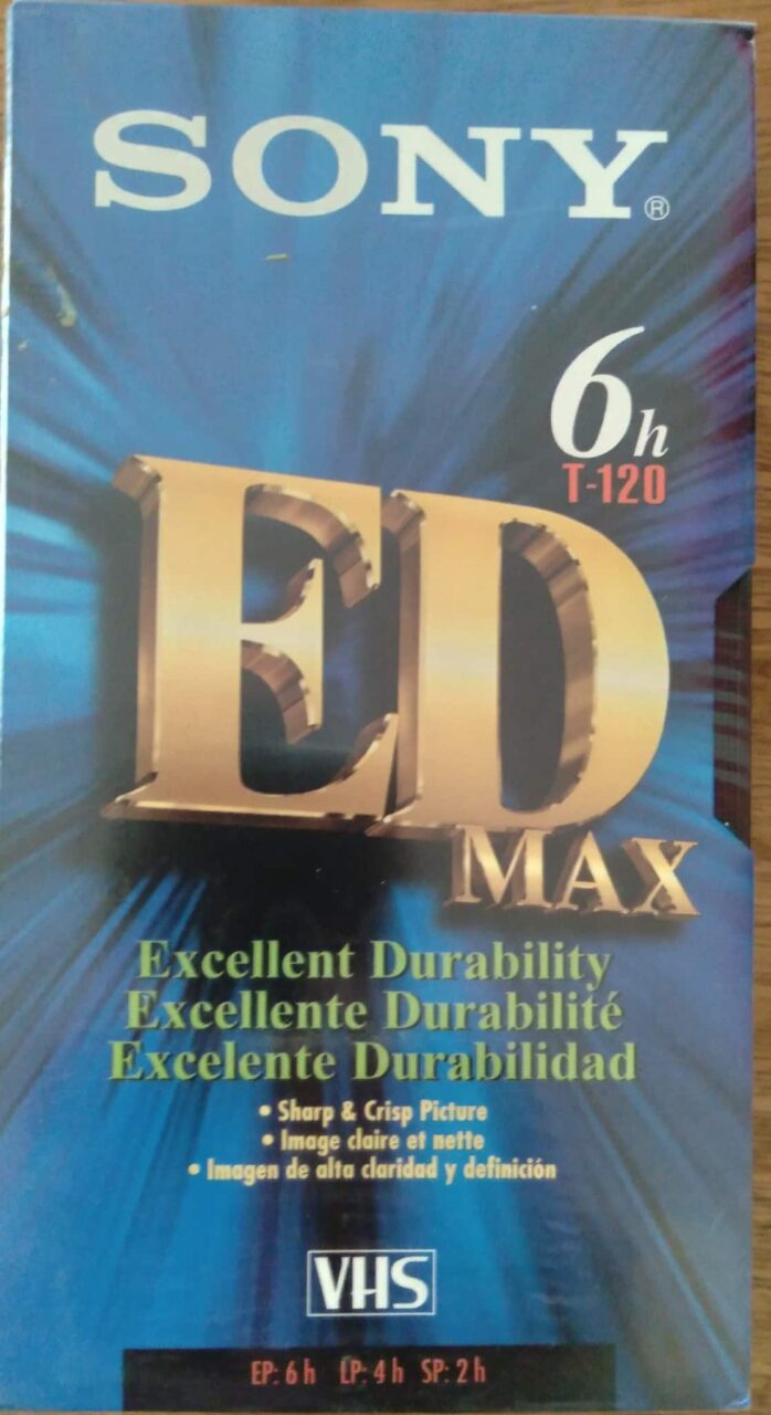 | Casa do Colecionador Fita VHS Sony Ed Max / T120 6 horas Excelente.