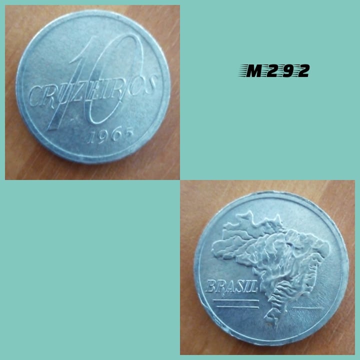 Moeda 10 cruzeiros 1965 alumínio - M292