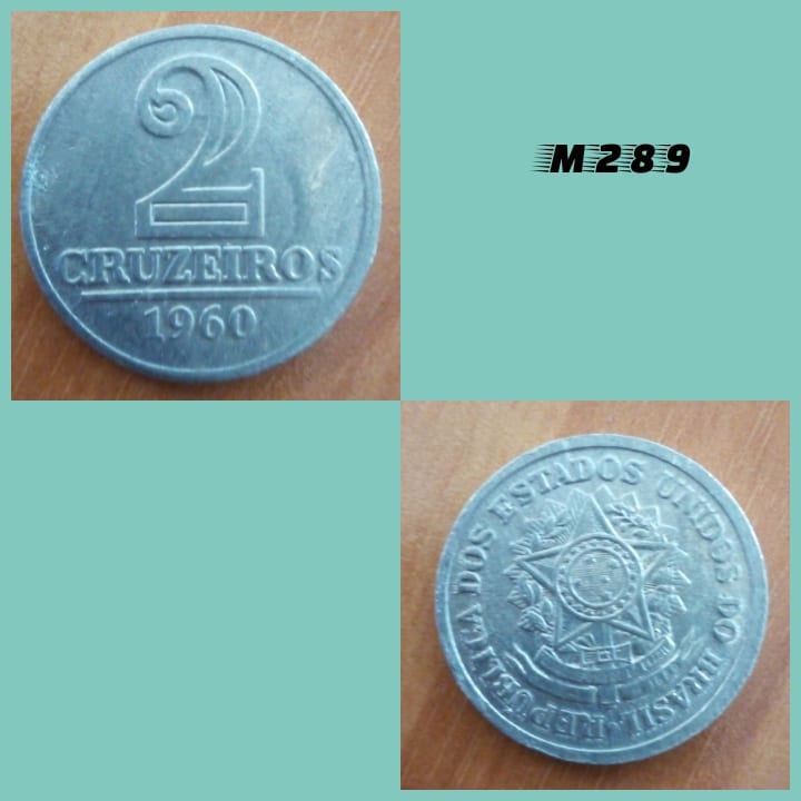 Moeda 2 cruzeiros 1960 alumínio - M289