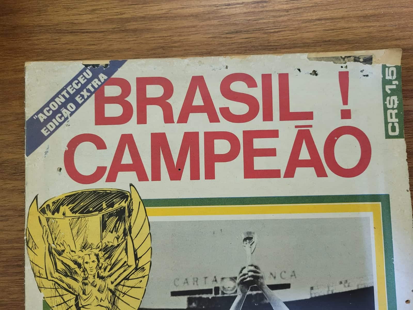 | Casa do Colecionador Revista Aconteceu Edição Extra - Brasil Campeão - Copa do Mundo 1970 - 22 de Junho de 1970