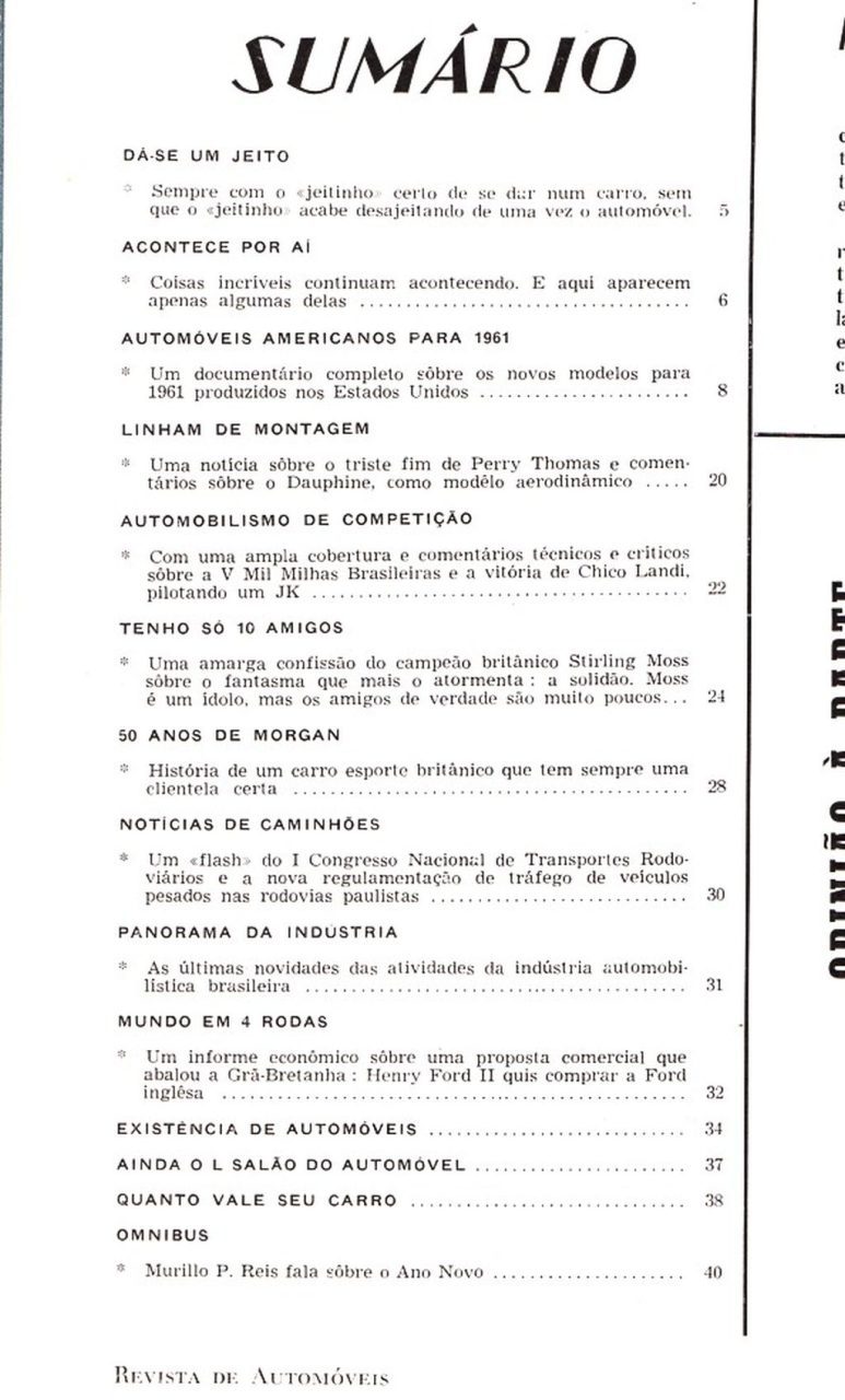 | Casa do Colecionador Revista De Automoveis - Nº 81 - Dezembro De 1960