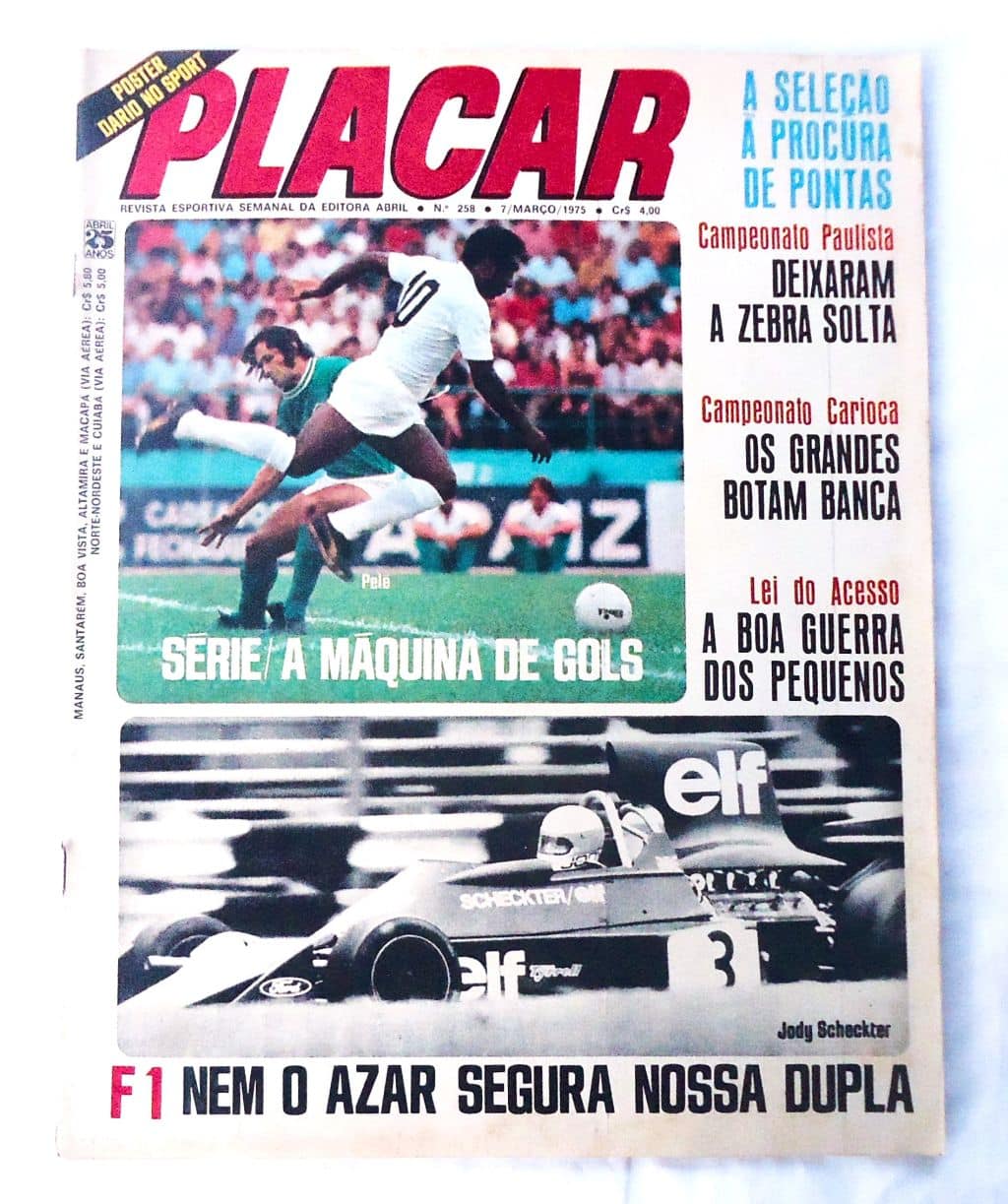 | Casa do Colecionador Revista Placar Nº 258 - Poster Dario Sport Clube do Recife - 1975