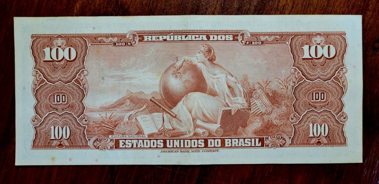 | Casa do Colecionador 100 (Cem Cruzeiros) - Cédula C036 - MBC (Ano 1964)
