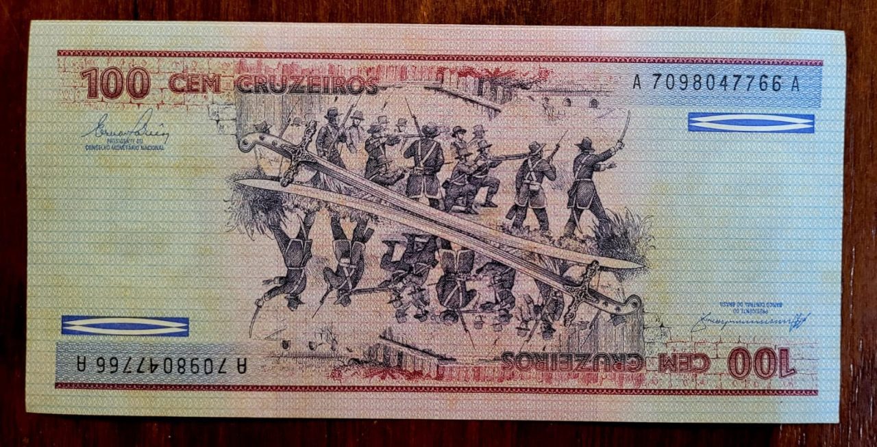 | Casa do Colecionador 100 (Cem Cruzeiros) - Cédula C157 - SOB (Ano 1984)