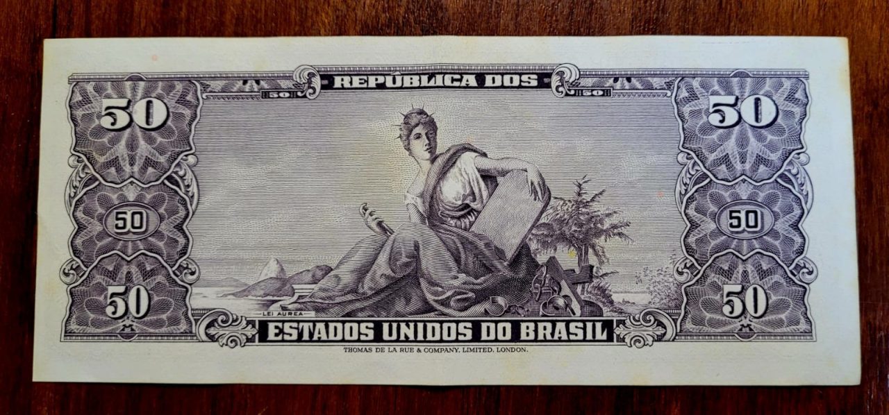 | Casa do Colecionador 50 (Cinquenta Cruzeiros) - Cédula C093 - SOB - Nº 057671 (Ano 1963)