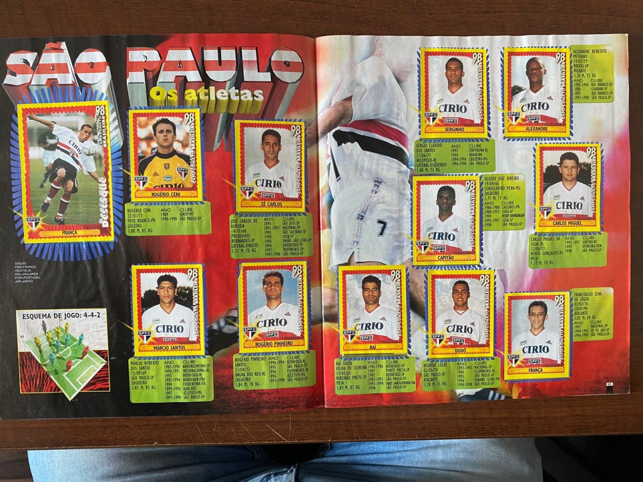 | Casa do Colecionador Álbum Campeonato Brasileiro 1998