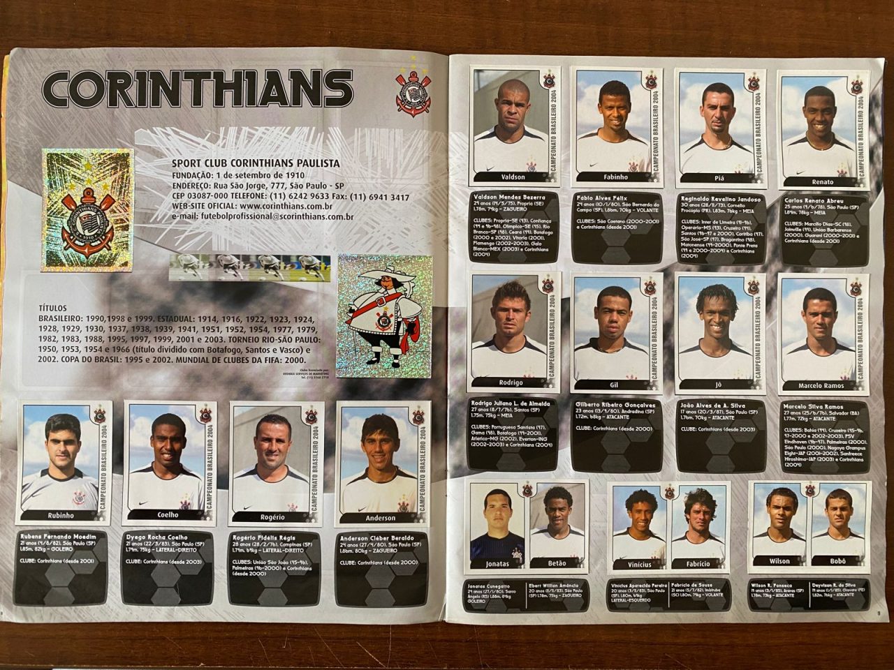 | Casa do Colecionador Álbum Campeonato Brasileiro 2004
