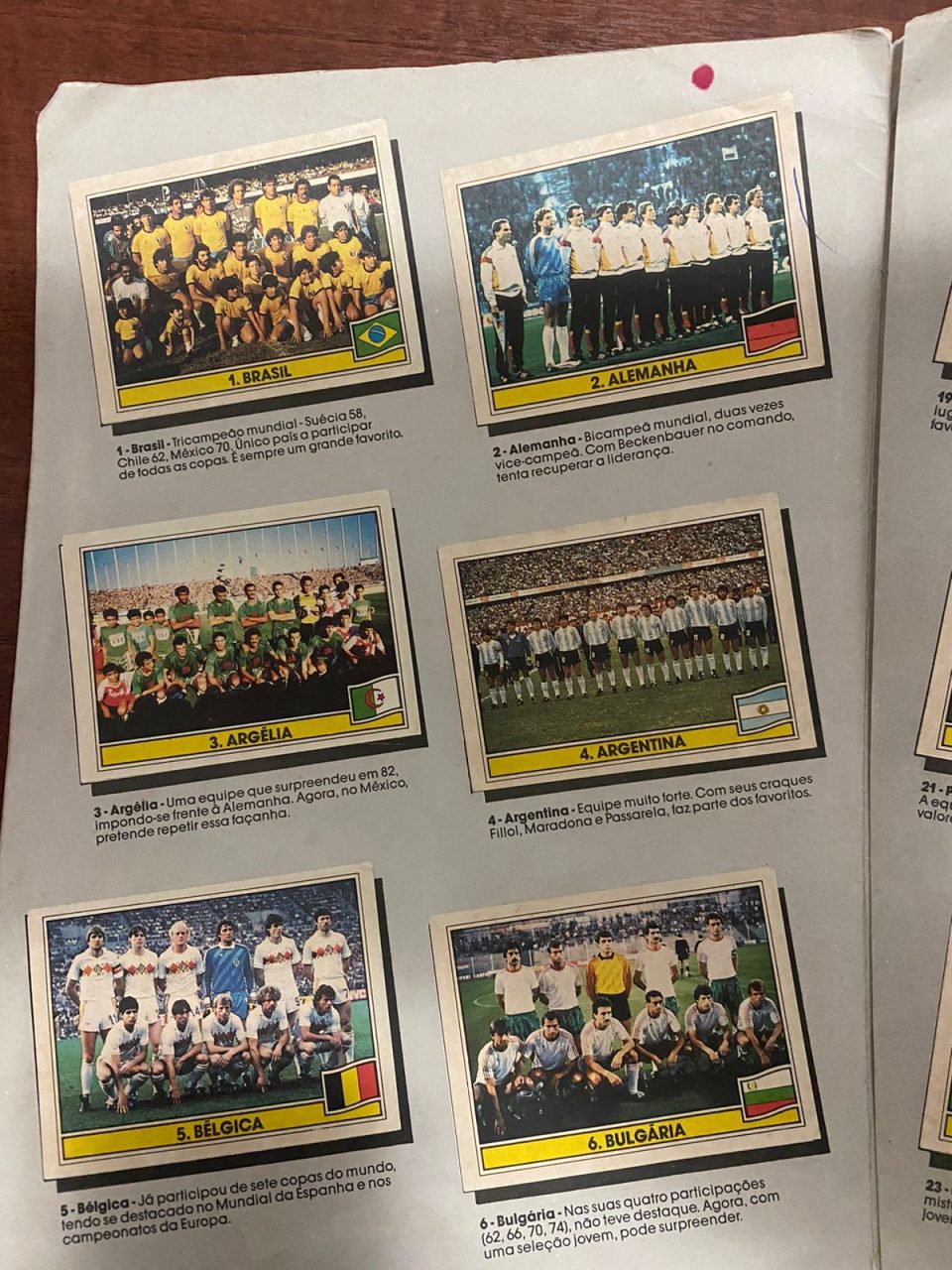 | Casa do Colecionador Álbum Copa do Mundo 86 - Game Card