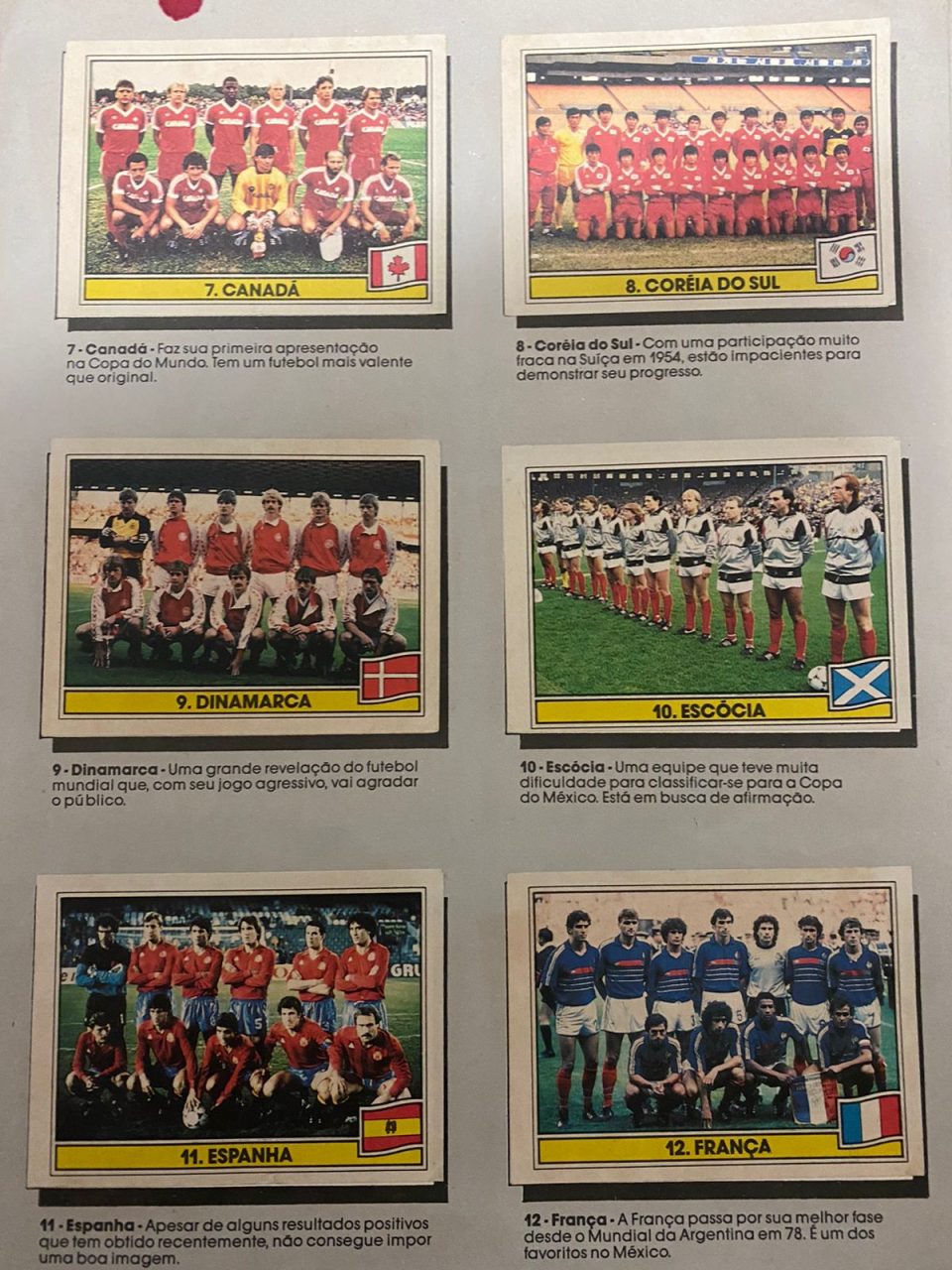 | Casa do Colecionador Álbum Copa do Mundo 86 - Game Card