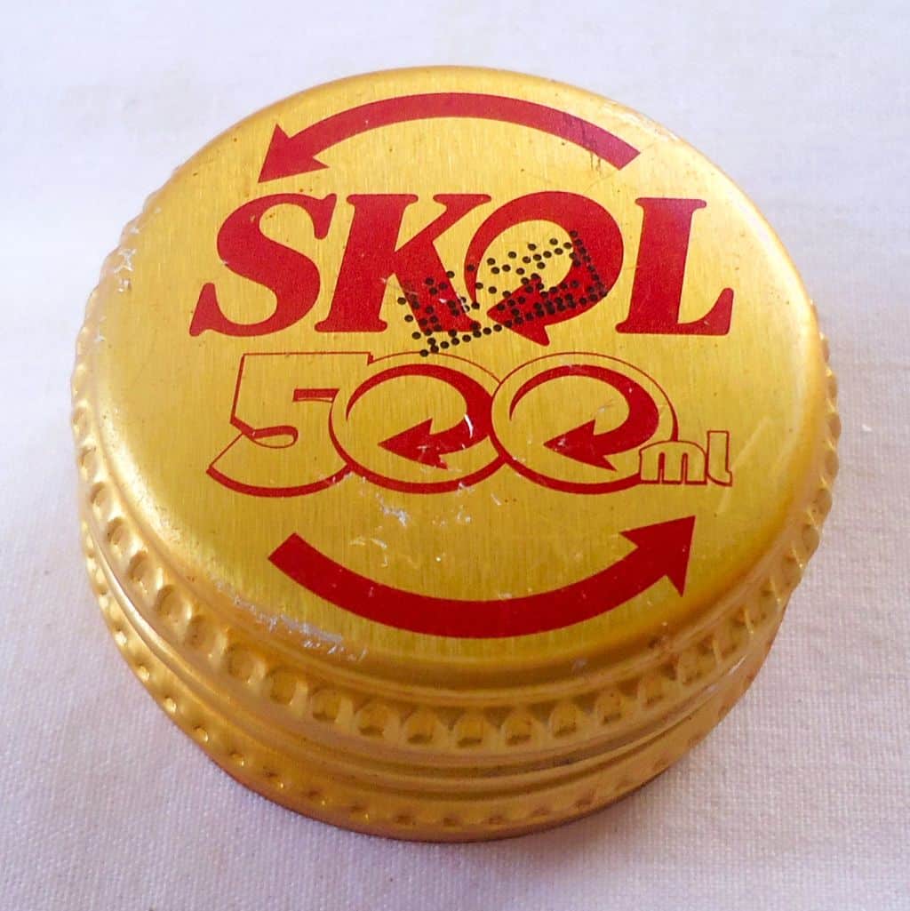Antiga Tampinha Cerveja Skol Long Neck 500 Ml