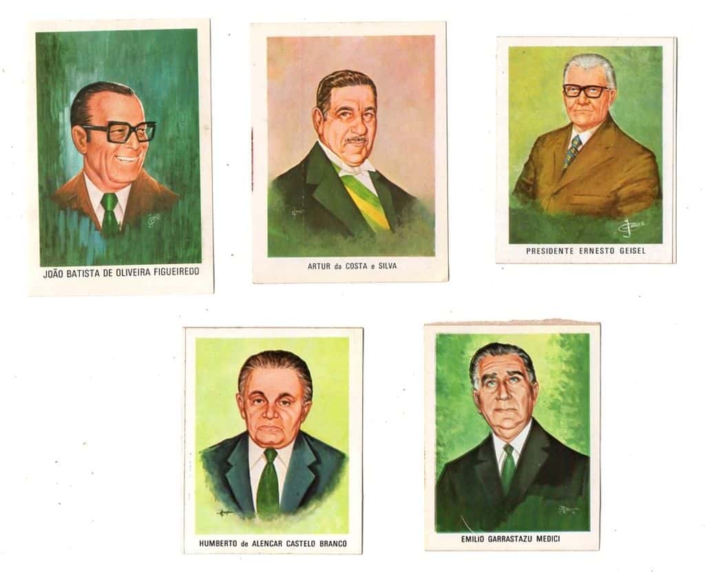 | Casa do Colecionador Antigos Adesivos - Presidentes do Regime Militar - Brasil