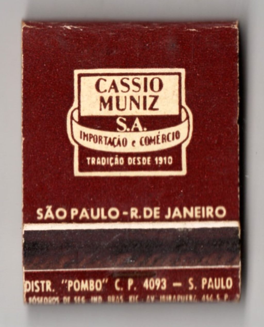 | Casa do Colecionador Caixa De Fosforos Antiga - Cassio Muniz Importação e Comercio - Anos 50