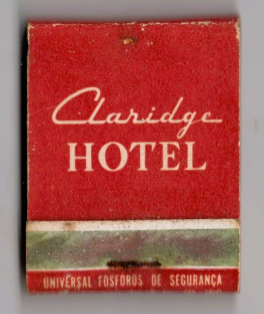 | Casa do Colecionador Caixa De Fosforos Antiga - Claridge Hotel - Anos 60