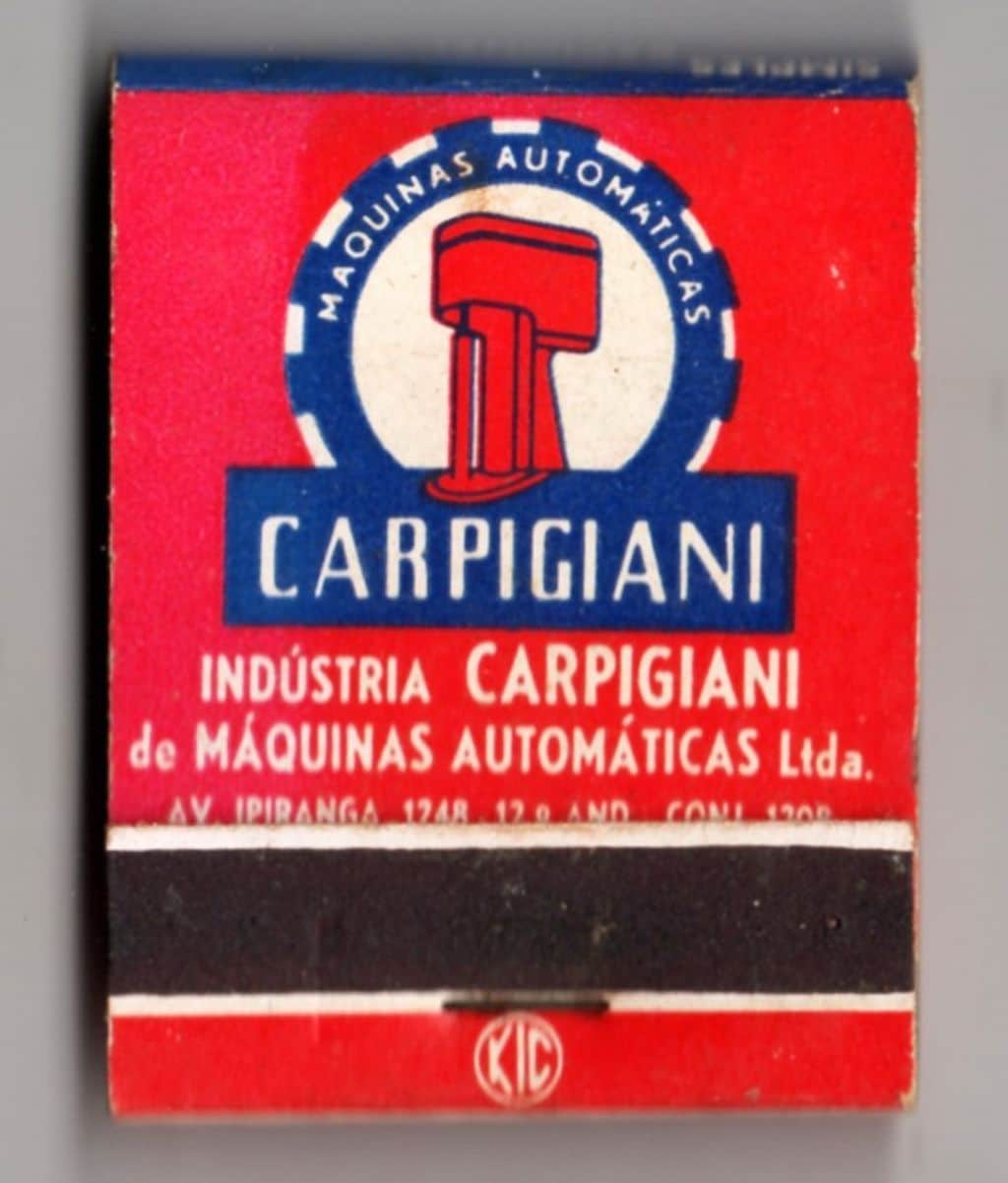 | Casa do Colecionador Caixa De Fosforos - Industria Carpigiani - Simplex L/6E - Anos 50