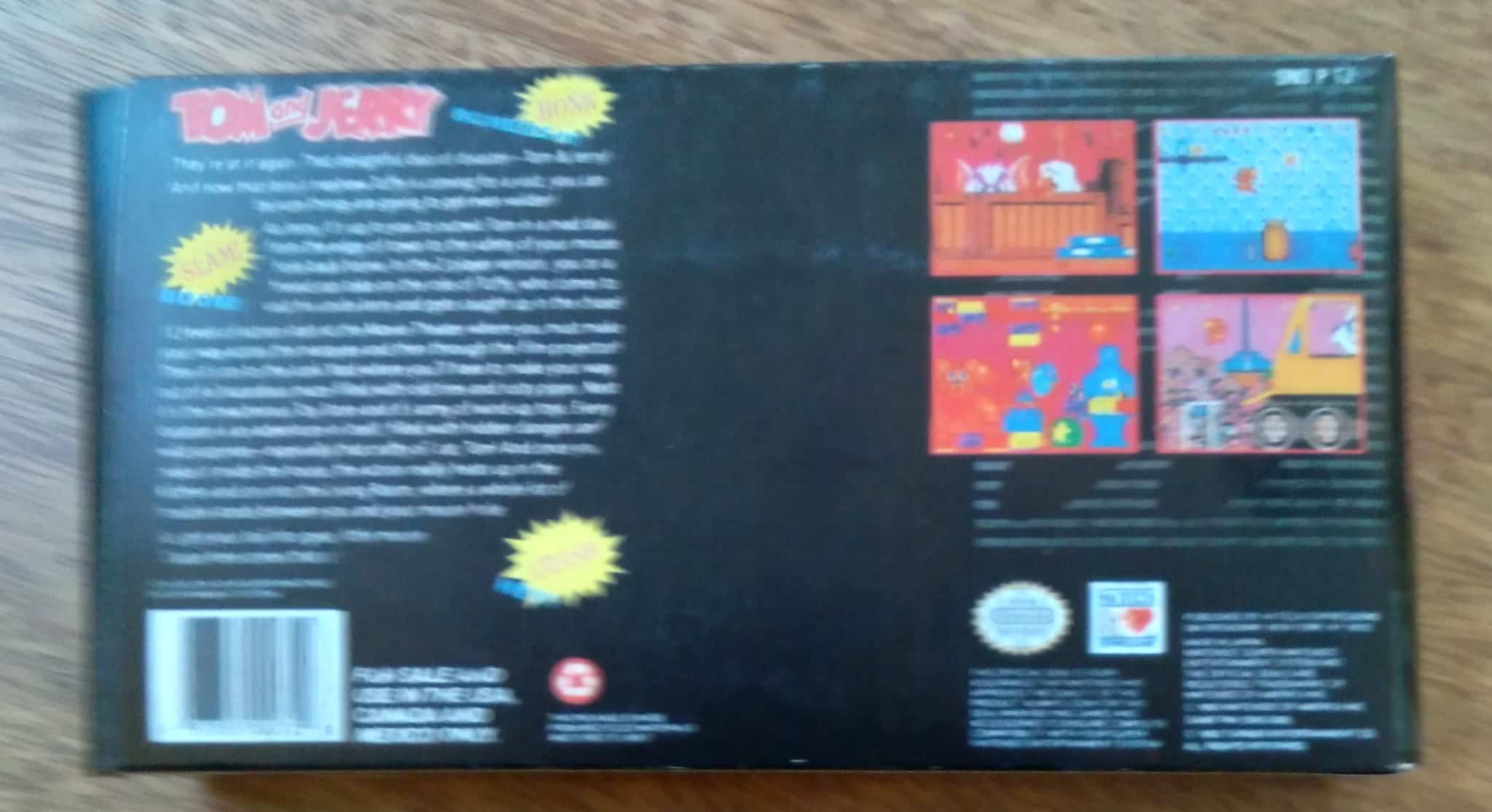 | Casa do Colecionador Caixa vazia para jogo Tom e Jerry do Super Nintendo.