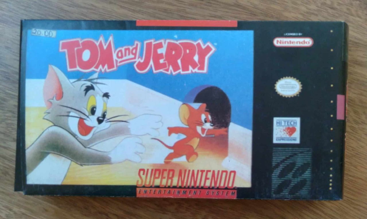 | Casa do Colecionador Caixa vazia para jogo Tom e Jerry do Super Nintendo.